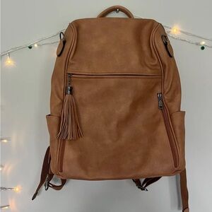 Faux Leather Backpack